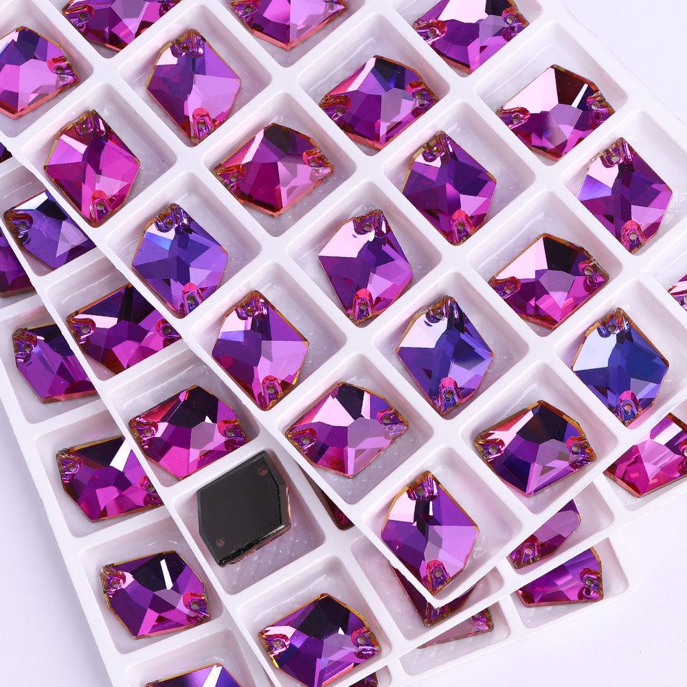 Violet Blue Cosmic Shape High Quality Glass Sew-on Rhinestones WholesaleRhinestone