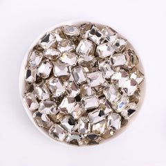 Crystal Rectangle Octagon Shape Pointed Back Fancy Rhinestones WholesaleRhinestone