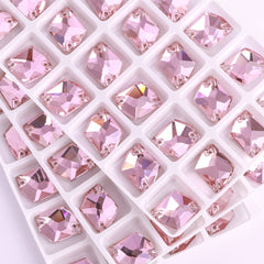 Light Rose Cosmic Shape High Quality Glass Sew-on Rhinestones WholesaleRhinestone