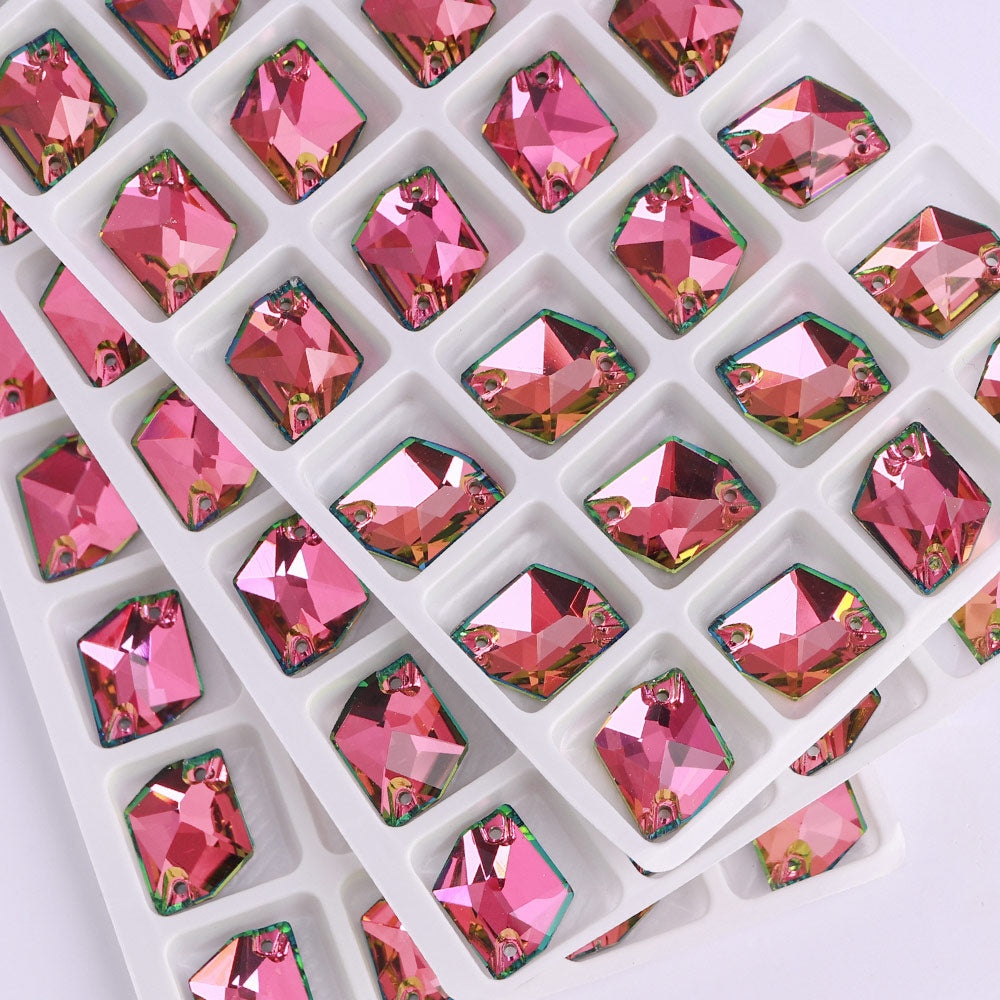 Vitrail Rose Cosmic Shape High Quality Glass Sew-on Rhinestones WholesaleRhinestone