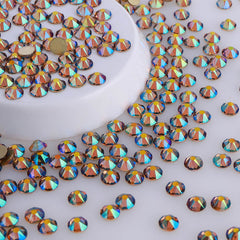 Ghost Light Glass Flat Back Glue-On Rhinestones 16 Cut Facets In Bulk WholesaleRhinestone