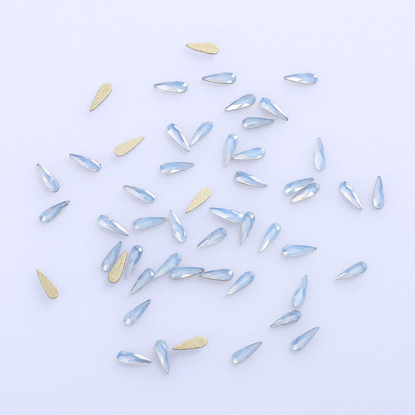 Raindrop Shape Blue Opal Flat Back Fancy Rhinestones WholesaleRhinestone