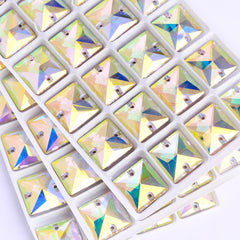 Crystal AB Square Shape High Quality Glass Sew-on Rhinestones WholesaleRhinestone