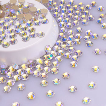 Starry Sky Glass Flat Back Glue-On Rhinestones 16 Cut Facets WholesaleRhinestone