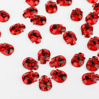 Skull Shape Red Flat Back Fancy Rhinestones WholesaleRhinestone