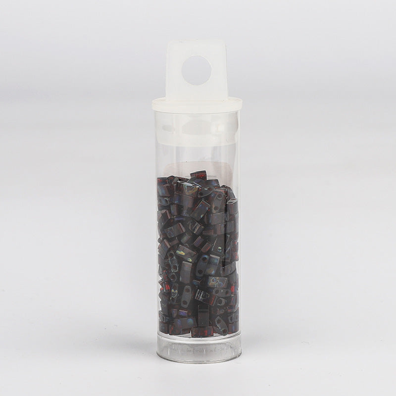 Miyuki Half Tila Glass Seed Beads Transparent Red Picasso HTL-4504 WholesaleRhinestone