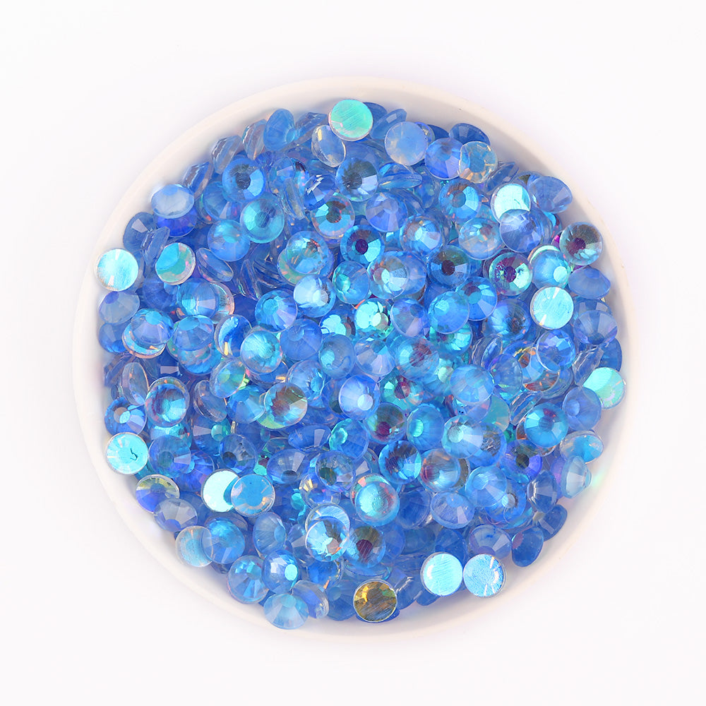 Aurora blu chiaro di vetro non alegato back -strass Immagine secondaria del prodotto