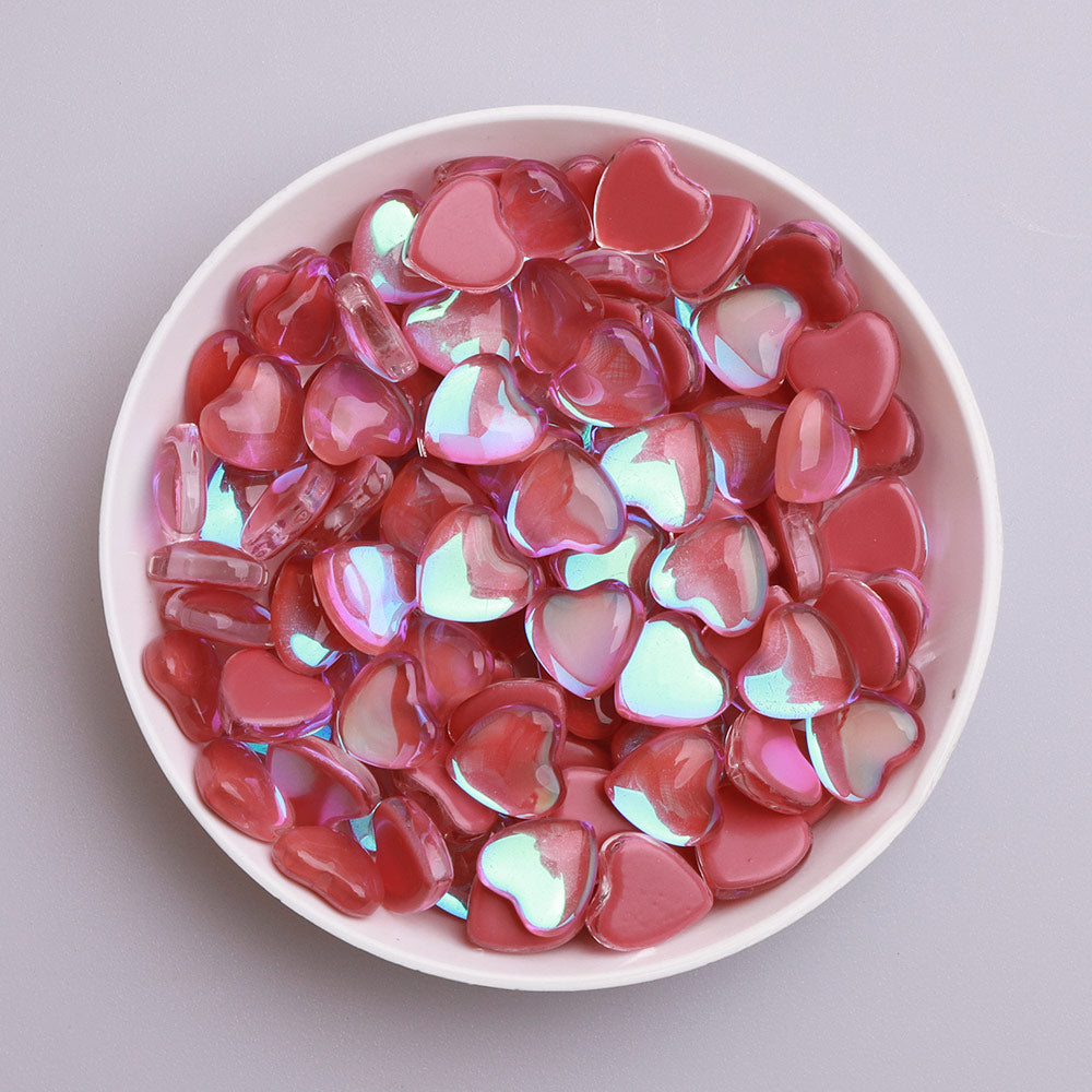 Heart Shape Red Bean Paste Flat Back Fancy Rhinestones Secondary image