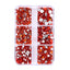 Mixed Sizes 6 Grid Box Orange Glass FlatBack Rhinestones For Nail Art Silver Back WholesaleRhinestone