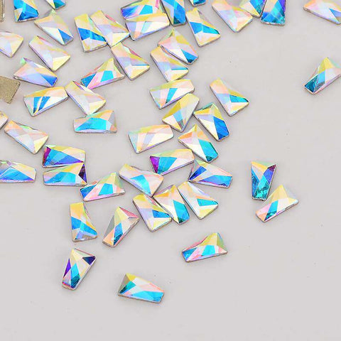 Trapezoid Shape Crystal AB Flat Back Fancy Rhinestones WholesaleRhinestone