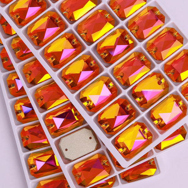Astral Pink Octagon Shape High Quality Glass Sew-on Rhinestones WholesaleRhinestone