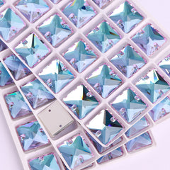 Vitrail Light Square Shape High Quality Glass Sew-on Rhinestones WholesaleRhinestone