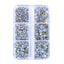 Mixed Sizes 6 Grid Box Light Yellow AB Glass HotFix Rhinestones For Clothing DIY WholesaleRhinestone