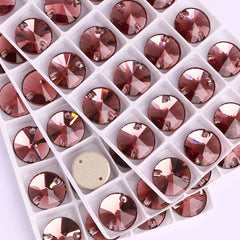 Burgundy Rivoli Shape High Quality Glass Sew-on Rhinestones WholesaleRhinestone