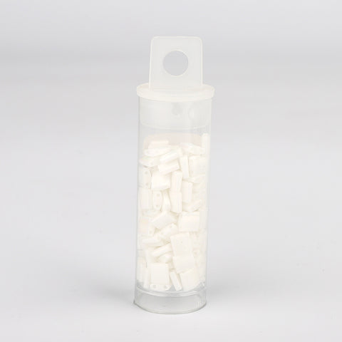 Miyuki Tila Glass Seed Beads Opaque White AB TL-402FR WholesaleRhinestone