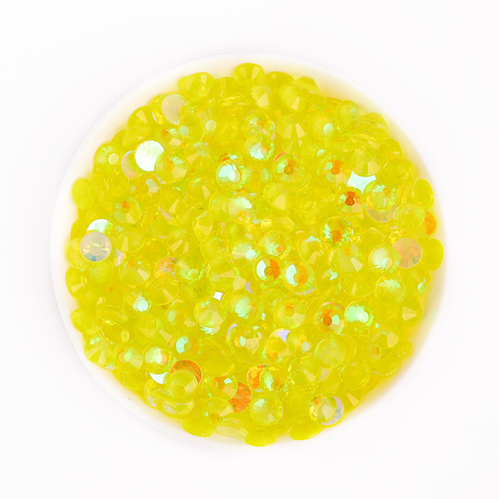 Aurora Citrine Foiled Glassフラットバックラインストーン サブ画像