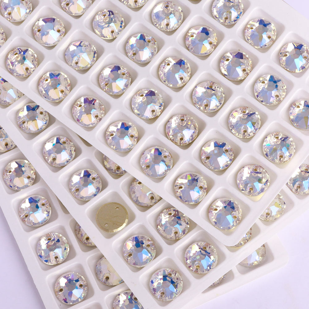 Moonlight XIRIUS Round Shape High Quality Glass Sew-on Rhinestones WholesaleRhinestone