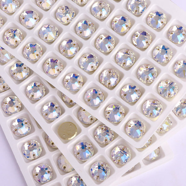 Moonlight XIRIUS Round Shape High Quality Glass Sew-on Rhinestones WholesaleRhinestone