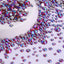 Mixed Sizes Fuchsia AB Glass FlatBack Rhinestones For Nail Art Silver Back WholesaleRhinestone