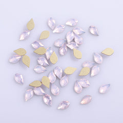 Maple leaves Shape Pink Opal Flat Back Fancy Rhinestones WholesaleRhinestone