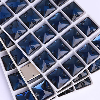 Montana Square Shape High Quality Glass Sew-on Rhinestones WholesaleRhinestone