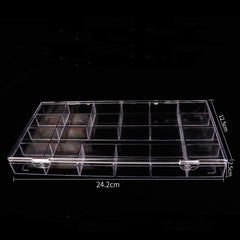 21 Grids Transparent Rhinestones Box Bead Storage Organizer WholesaleRhinestone