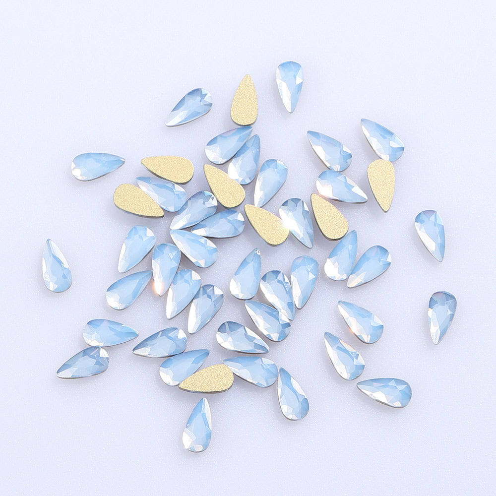 Raindrop Shape Blue Opal Flat Back Fancy Rhinestones WholesaleRhinestone