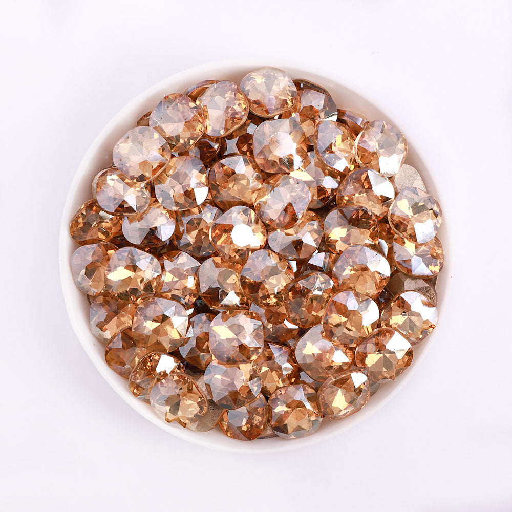 Golden Shadow Round Square vorm wijst terug naar achteren mooie strass Secundaire afbeelding
