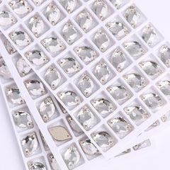 Crystal Lemon Shape High Quality Glass Sew-on Rhinestones WholesaleRhinestone