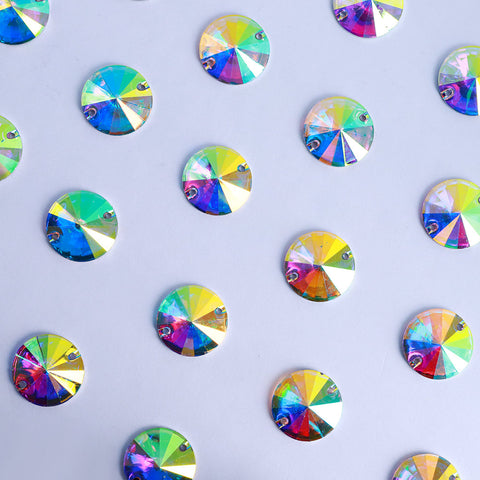 Rivoli Crystal AB Resin Sew-on Rhinestones For Dance Costume WholesaleRhinestone
