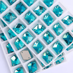 Aquamarine Cosmic Shape High Quality Glass Sew-on Rhinestones WholesaleRhinestone