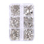 Mixed Sizes 6 Grid Box Crystal Glass FlatBack Rhinestones For Nail Art Silver Back WholesaleRhinestone
