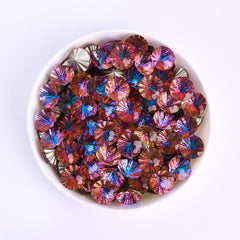 Millennium Series Round Shape Purple Volcano Glass Pointed Back Fancy Rhinestones WholesaleRhinestone