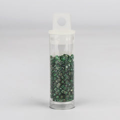 Miyuki Half Tila Glass Seed Beads Transparent Green Picasso HTL-4507 WholesaleRhinestone