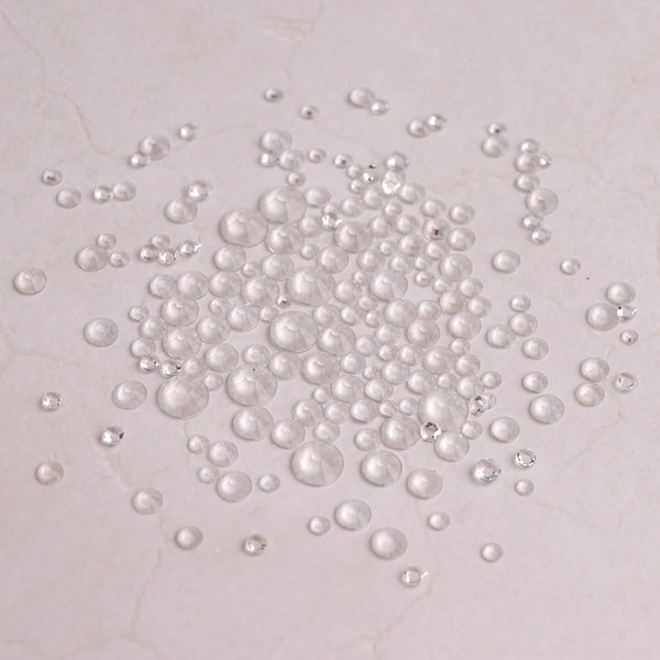 Mixed Sizes Crystal Unfoiled Glass FlatBack Rhinestones For Nail Art WholesaleRhinestone