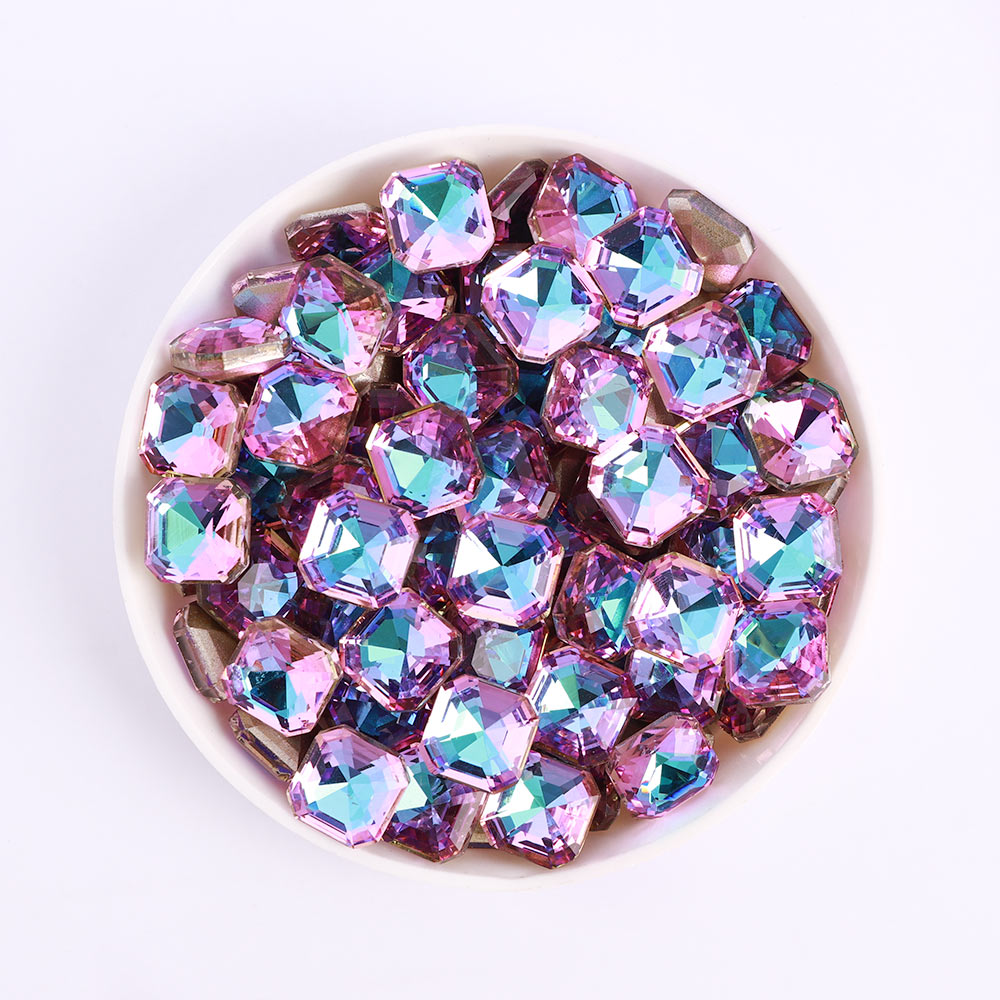 Vitrail Light Square Octagon Shape Pointed Back Fancy Rhinestones Secondary image