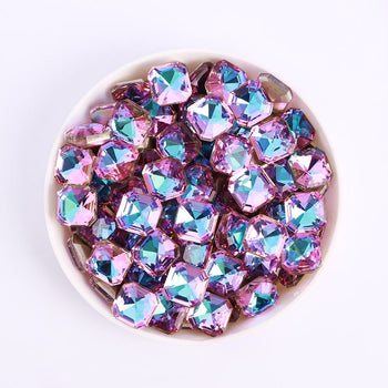 Vitrail Light Square Octagon Shape Pointed Back Fancy Rhinestones WholesaleRhinestone