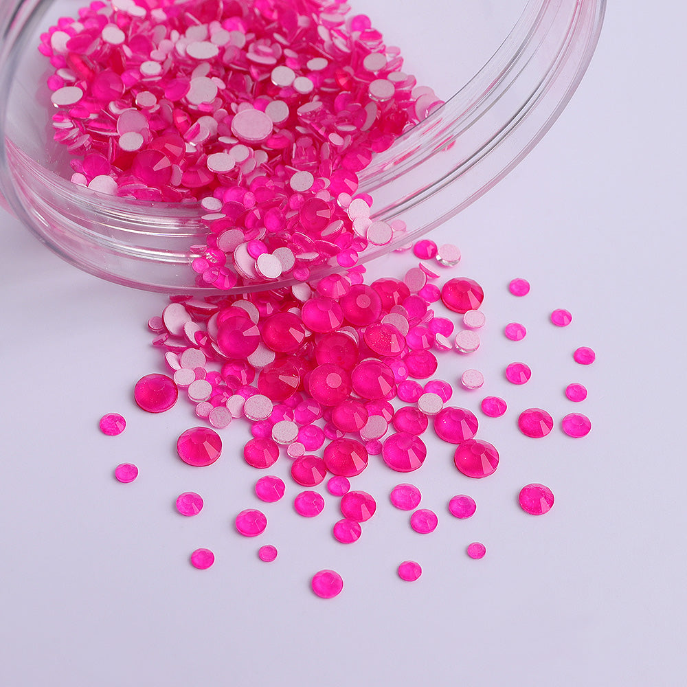 Mixed Sizes Rose FlatBack Neon Rhinestones For Nail Art WholesaleRhinestone