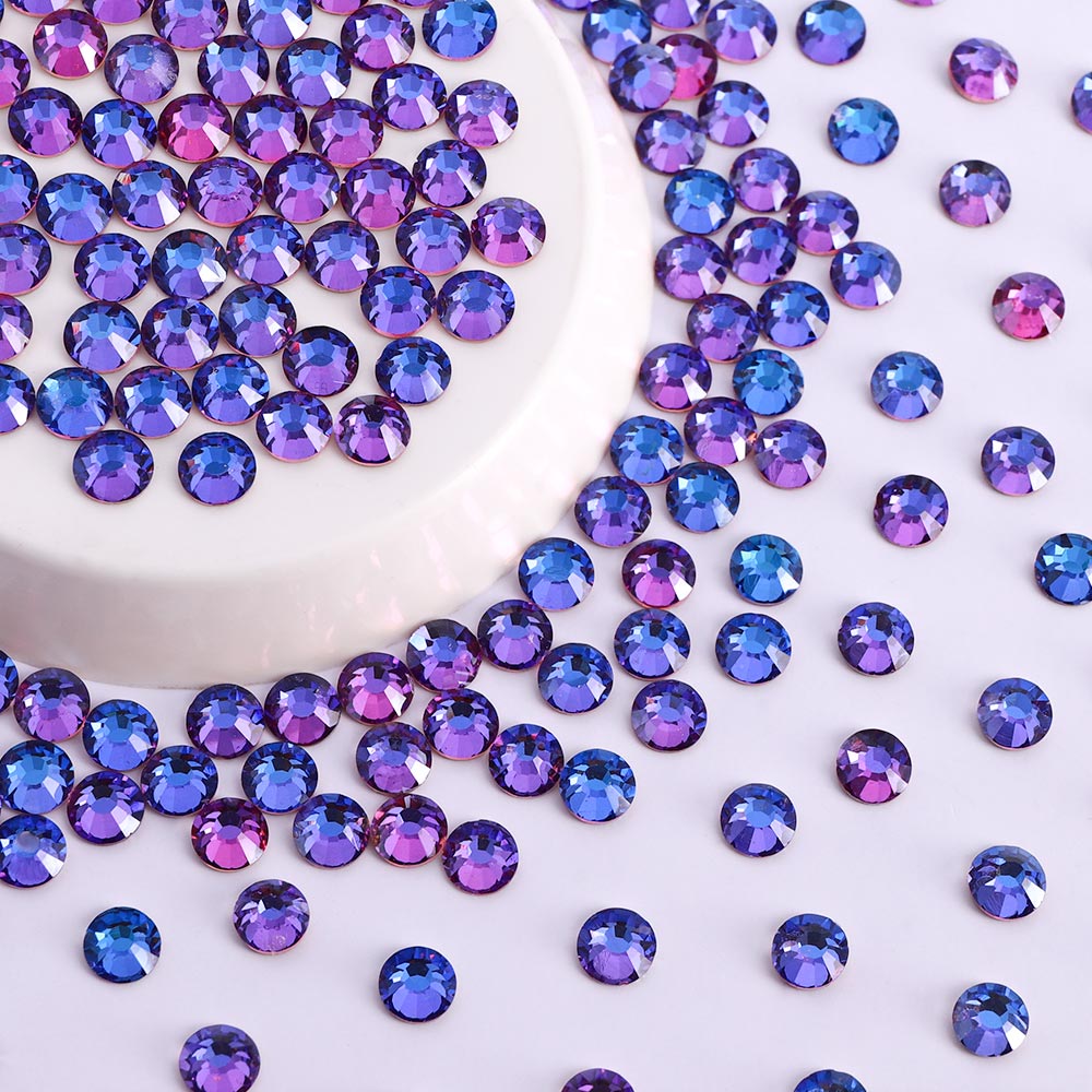 Purple Majesty Glass FlatBack Rhinestones In Bulk WholesaleRhinestone