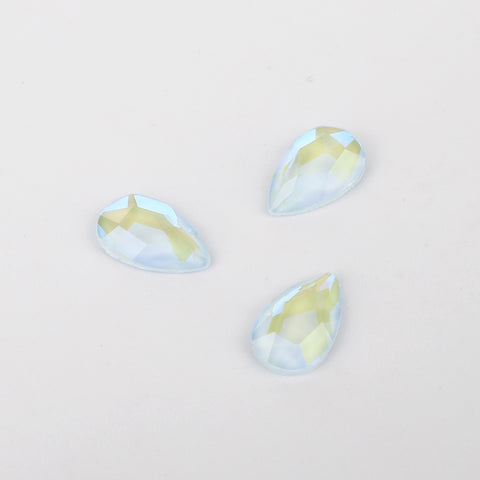 Raindrop Shape Mocha Light Blue Flat Back Fancy Rhinestones WholesaleRhinestone