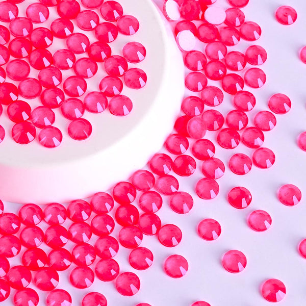 Neon Pink Glass FlatBack Neon Rhinestones WholesaleRhinestone
