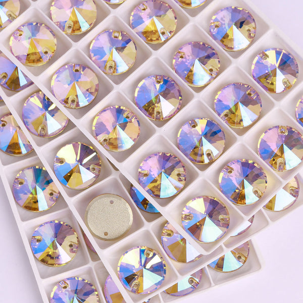 Paradise Shine Rivoli  Shape High Quality Glass Sew-on Rhinestones WholesaleRhinestone