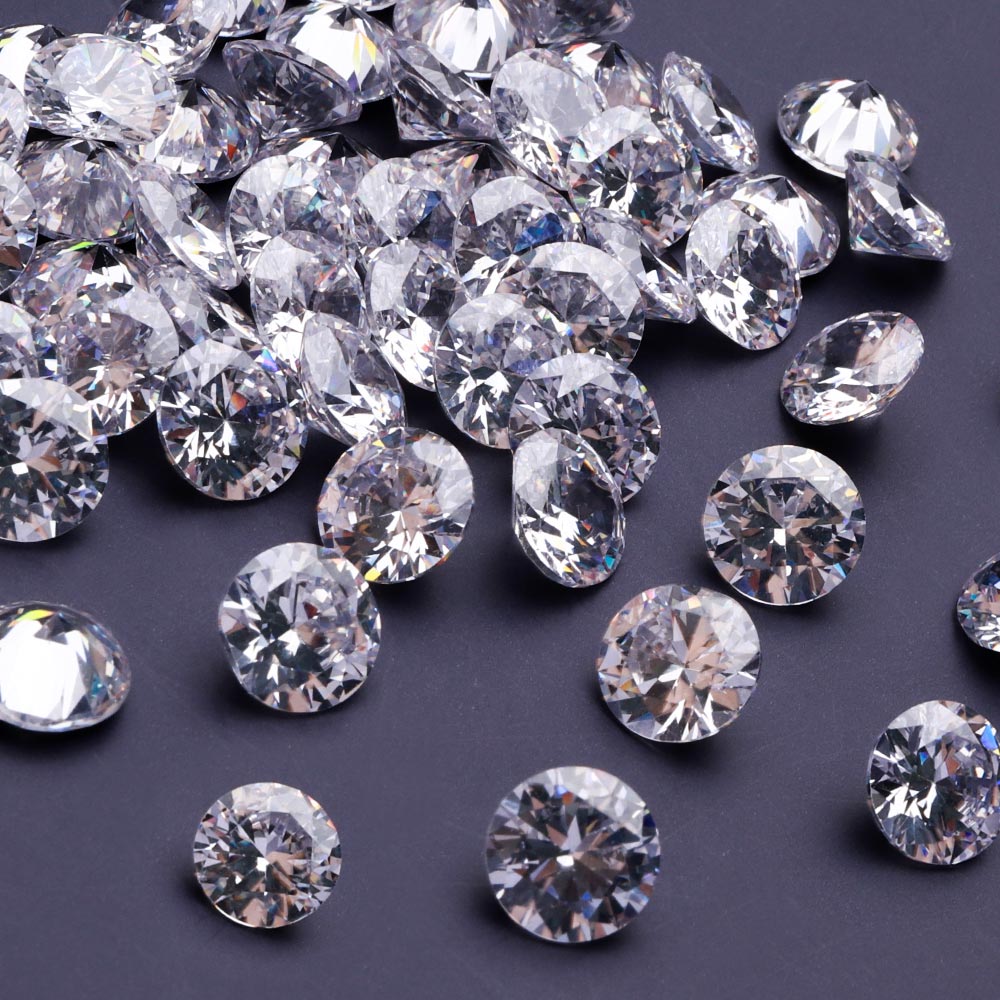 Round Pointed Back Crystal Cubic Zirconia Stones For Jewelry Restoration WholesaleRhinestone Main image