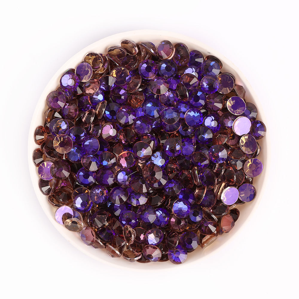 Aurora Gray Unfoiled Glass Flat Back Rhinestones WholesaleRhinestone
