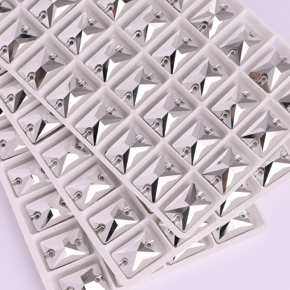 Comet Argent Light Rectangle Shape High Quality Glass Sew-on Rhinestones WholesaleRhinestone