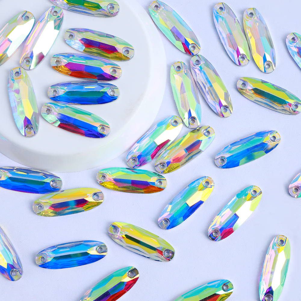 Oval Crystal AB Resin Sew-on Rhinestones For Dance Costume WholesaleRhinestone