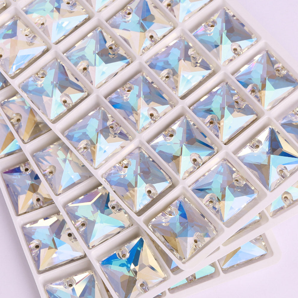 Moonlight Square Shape High Quality Glass Sew-on Rhinestones WholesaleRhinestone