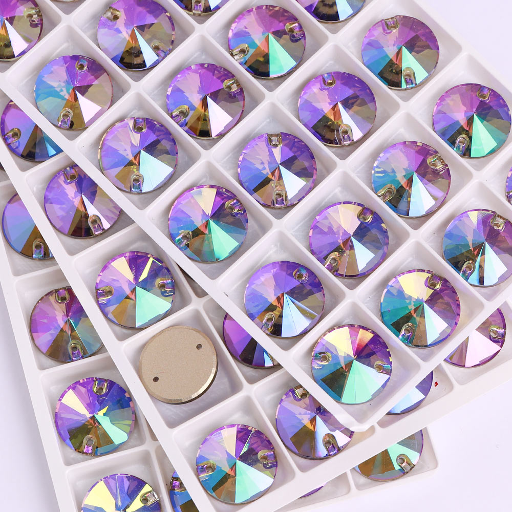Ghost Light Rivoli  Shape High Quality Glass Sew-on Rhinestones WholesaleRhinestone