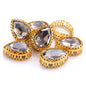 Satin Drop Shape High-Quality Glass Sew-on Nest Hollow Claw Rhinestones WholesaleRhinestone