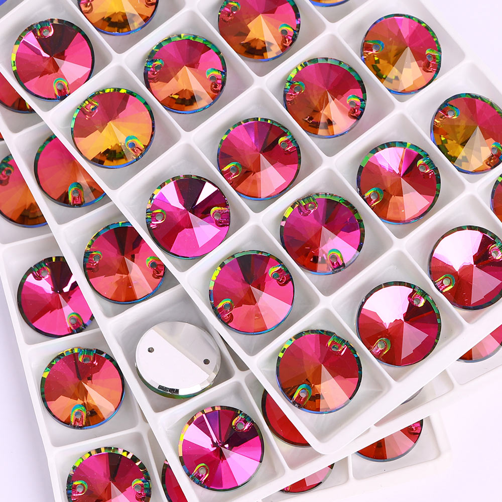 Vitrail Medium Rivoli  Shape High Quality Glass Sew-on Rhinestones WholesaleRhinestone